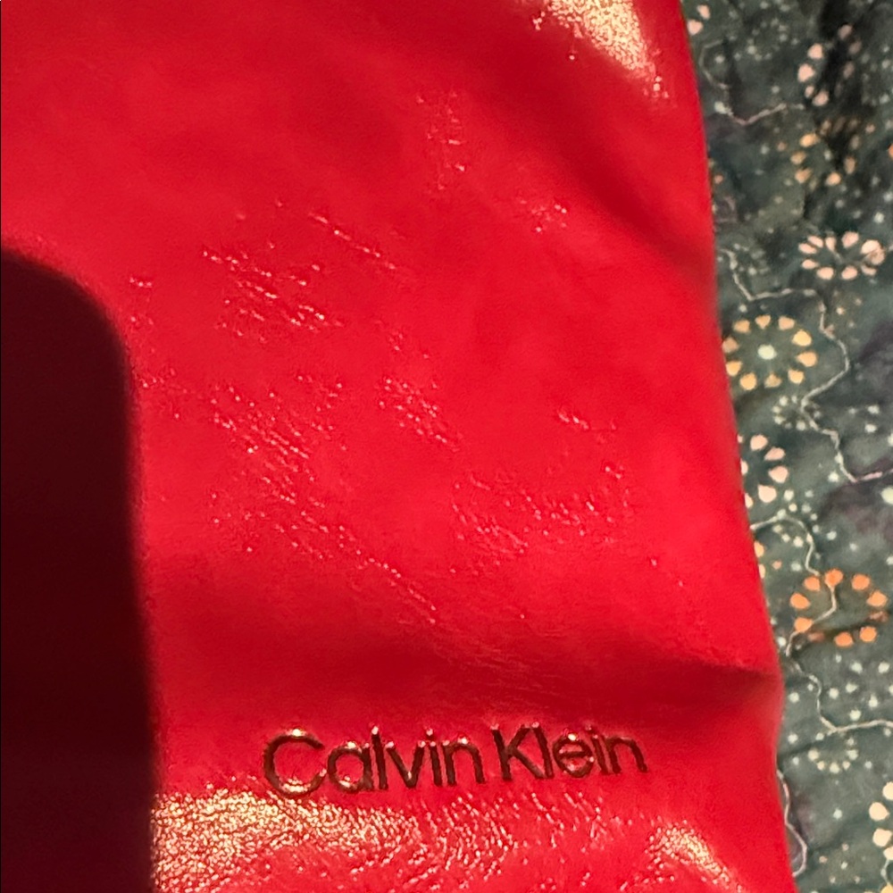 Calvin Klein Top Zio Hobo Ruby Red Bag **NEW NEVER USED** - Picture 5 of 7